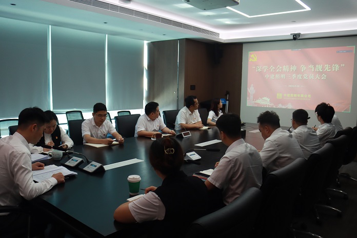 学习贯彻党的二十届三中全会精神——中建照明开展三季度党员大会